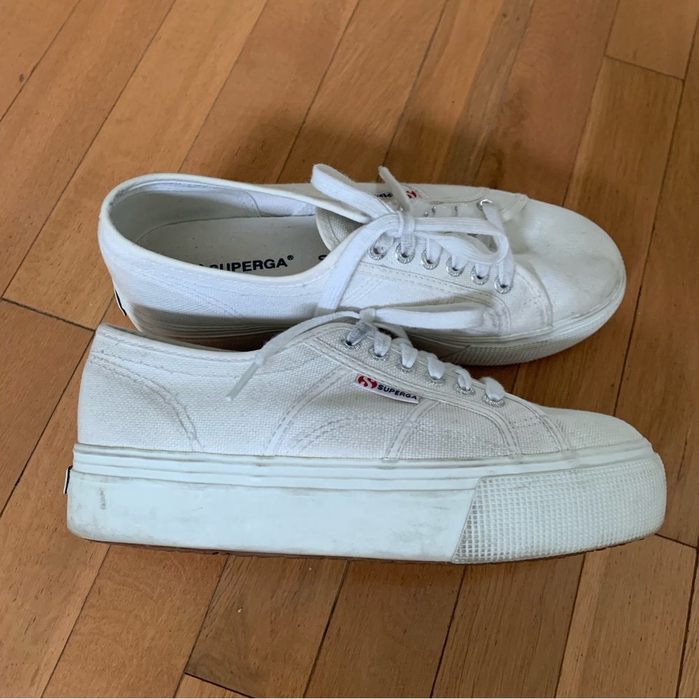 Superga white platform sneakers 40/ US 9